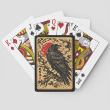 Cartes à jouer Corbeau Encre Japonaise
