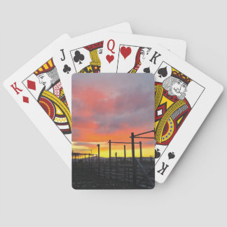 Cartes à jouer Corral au coucher du soleil