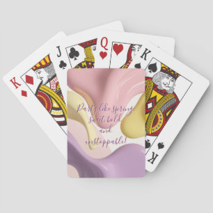 Cartes à jouer dans un graphique abstrait élégant