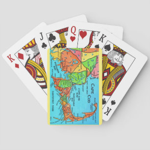 Cartes à jouer de carte vintage colorée de Cape Co