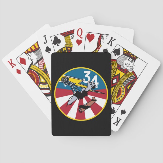 Cartes à jouer de l'escadron de cadets 34 de l'USA (dos)