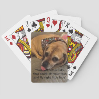 Cartes à jouer de mauvais chien