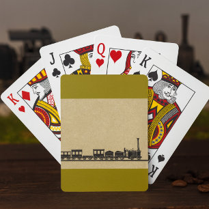 Cartes à jouer de train vintage