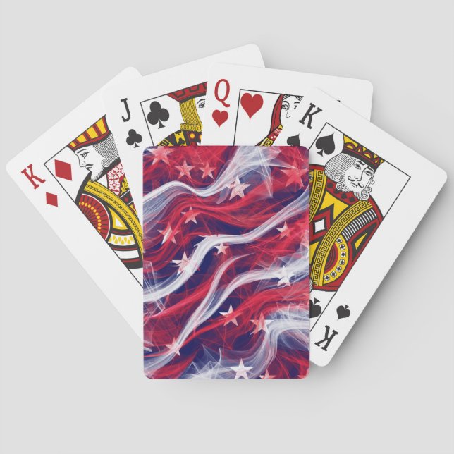 Cartes à jouer drapeau américain, faces à index st (dos)