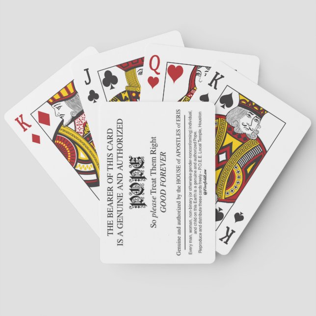 Cartes à jouer du pape discordien (dos)