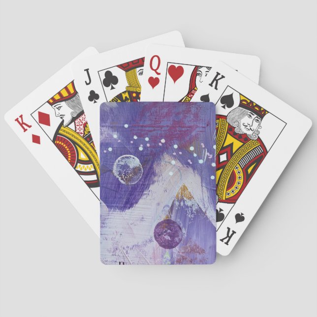 Cartes à jouer en design Moon Mountain (dos)