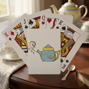 Cartes à jouer en forme de théière