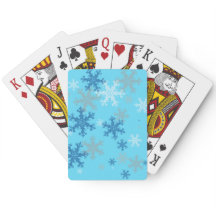 Cartes à jouer flocon de neige d'hiver