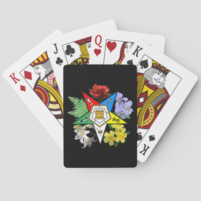 Cartes à jouer floral Eastern Star (dos)