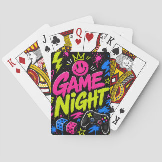 Cartes à jouer Game Night graffiti néon audacieux