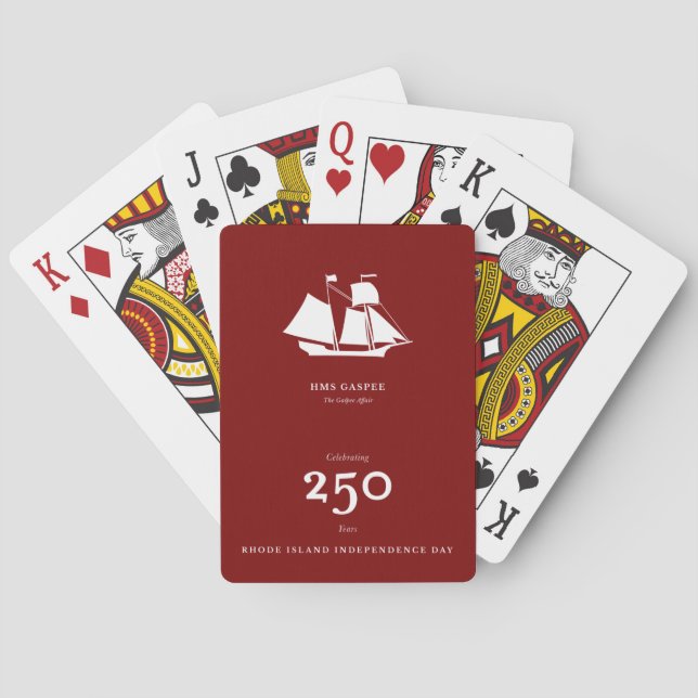 Cartes à jouer — HMS Gaspee (dos)