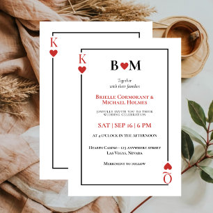 Cartes à jouer Invitation de mariage Casino Las Ve
