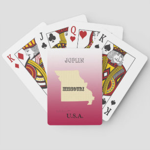 Cartes à jouer - Missouri State Map avec la ville