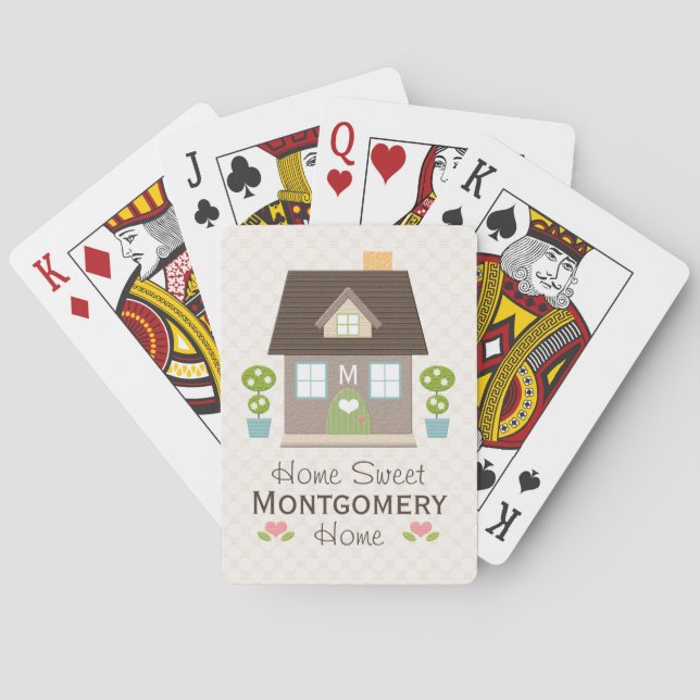 Cartes à jouer Monogrammed House Bicycle® (dos)