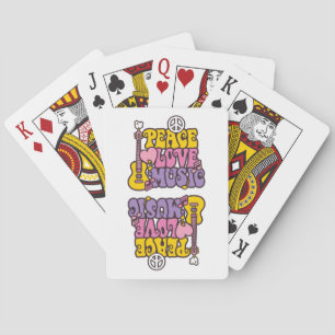 Cartes à jouer Paix, Amour et Musique