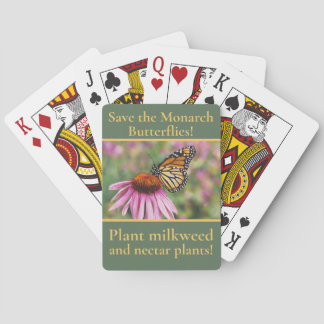 Cartes à jouer papillon monarque