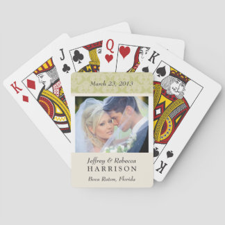 Cartes à jouer personnalisées avec photo de mariag
