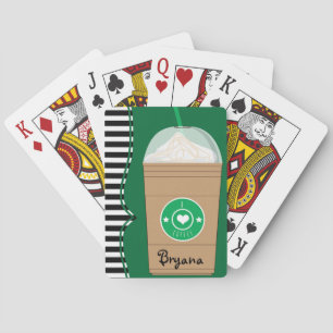 Cartes à jouer personnalisées Iced Coffee Frappucc