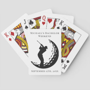 Cartes à jouer personnalisées Week-end de golf p