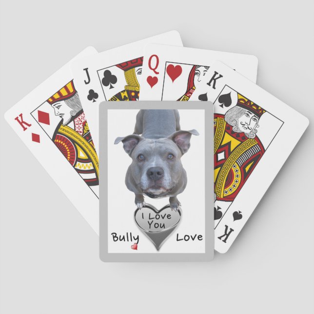 Cartes à jouer Pitbull Bully Love (dos)