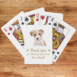 Cartes à jouer pour cadeau de mariage de chien