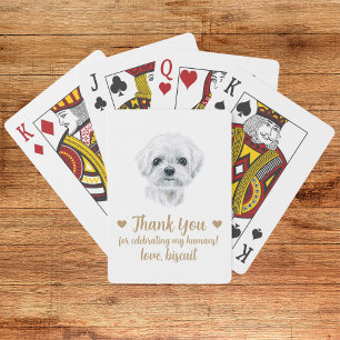 Cartes à jouer pour cadeau de mariage de chien
