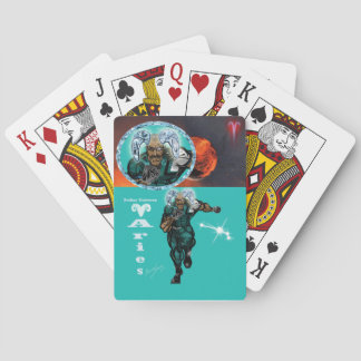 Cartes à jouer pour fête d'anniversaire sur le thè