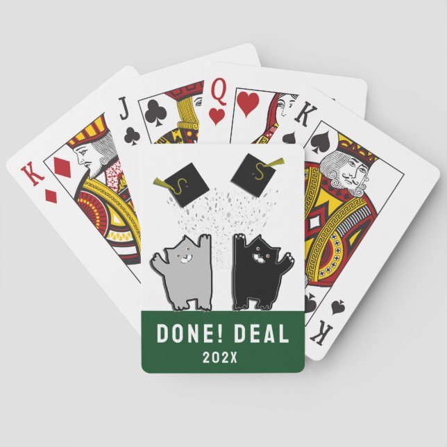 Cartes à jouer pour la fête de fin d'études (dos)