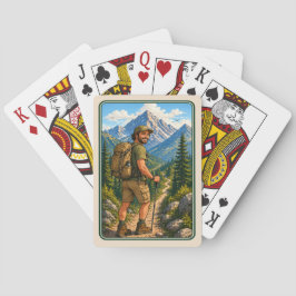 Cartes à jouer randonneur masculin sans texte