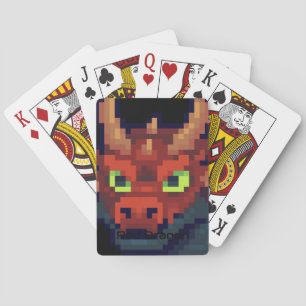 Cartes à jouer Red Dragon Pixel Art