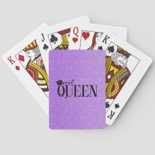 Cartes à jouer REINE MÉCHANT Couronne Violet Paill