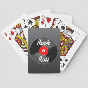 Cartes à jouer rétro sur disque cadeau