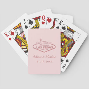 Cartes à jouer Rose Gold Pink Bienvenue à Las Vega