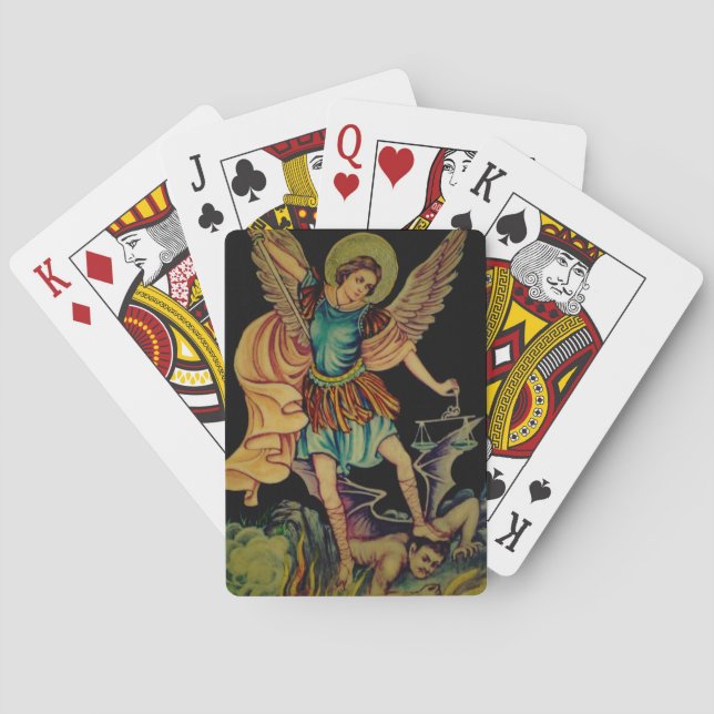 Cartes à jouer Saint Michel Archange (dos)