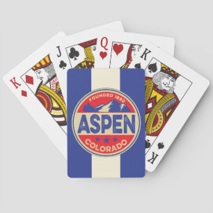 Cartes à jouer Ski Aspen Bleu et Rouge