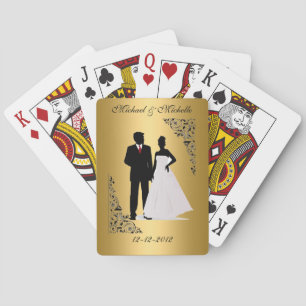 Cartes à jouer souvenir de mariage avec vos noms