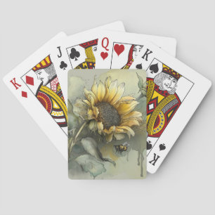 Cartes à jouer Tournesol et Abeille