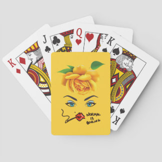 Cartes à jouer vélo jaune normal est ennuyeux