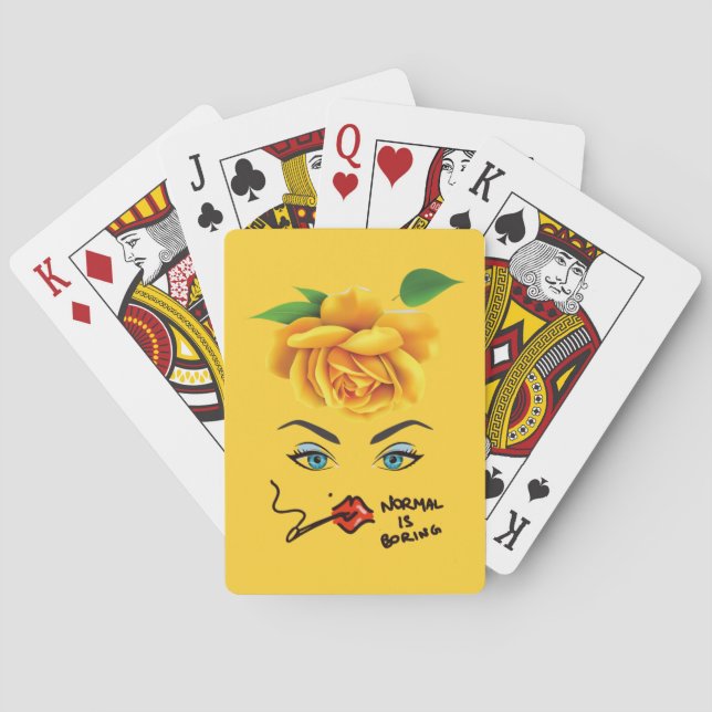 Cartes à jouer vélo jaune normal est ennuyeux (dos)