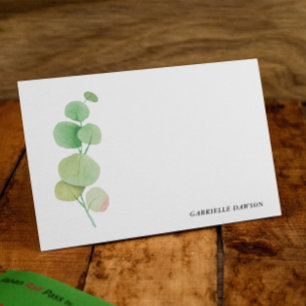 Cartes à notes personnalisées vertes