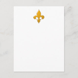 Cartes à notes plats Gold Fleur de Lis
