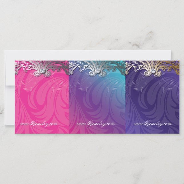 Cartes à oreilles pour bijoux Élégant défilement r (Devant)