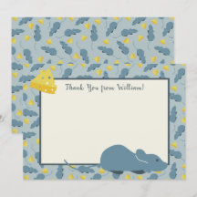 Cartes à panneau plat bleues de Merci de souris et