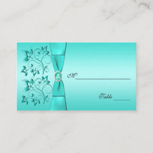 Cartes à puces florales Aqua et Black