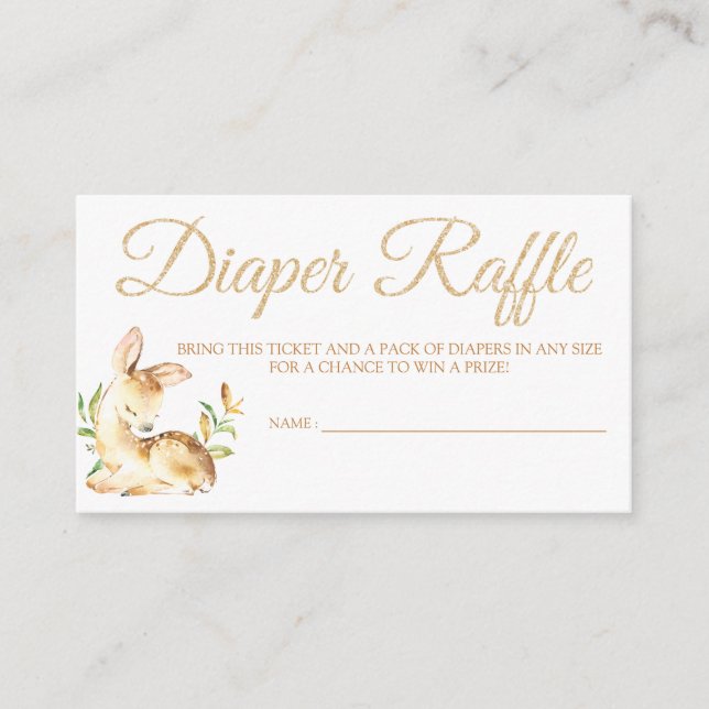 Cartes à rabat Deer Diaper Billets pour Baby showe (Devant)