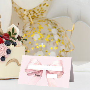 Cartes à rabat élégantes avec nœud rose