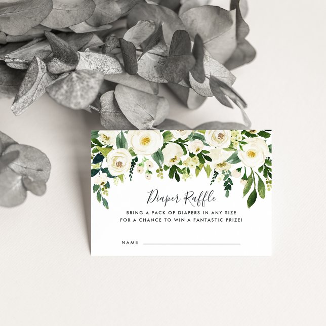 Cartes à rayures Baby shower floral Albâtre (Créateur téléchargé)