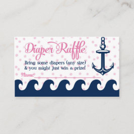Cartes à rayures Nautiques Roses Baby shower fille