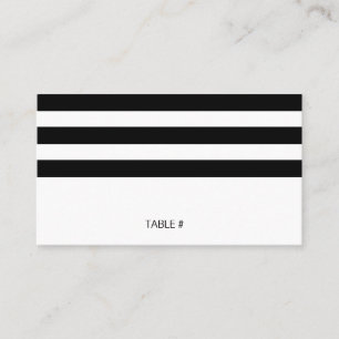 Cartes à rayures noir et blanc - plat