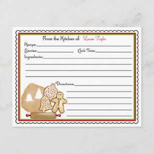 Cartes à recette pour les biscuits de Noël Cuisine